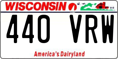 WI license plate 440VRW