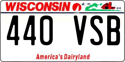 WI license plate 440VSB