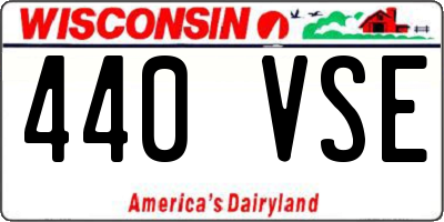 WI license plate 440VSE