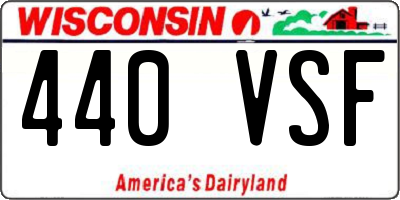 WI license plate 440VSF