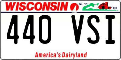 WI license plate 440VSI