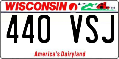 WI license plate 440VSJ