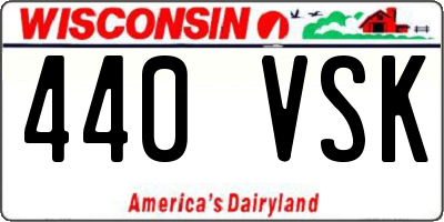 WI license plate 440VSK