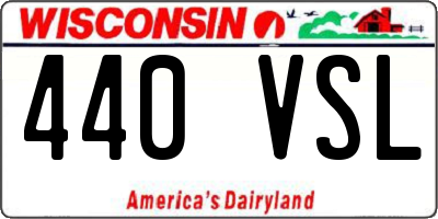 WI license plate 440VSL