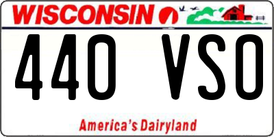 WI license plate 440VSO