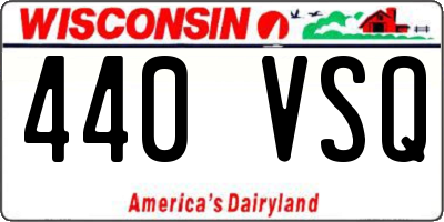 WI license plate 440VSQ