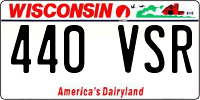 WI license plate 440VSR