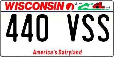 WI license plate 440VSS