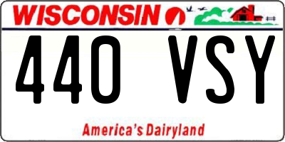 WI license plate 440VSY