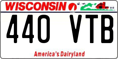 WI license plate 440VTB