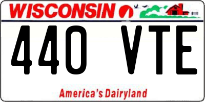 WI license plate 440VTE