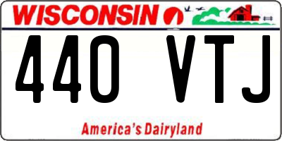 WI license plate 440VTJ