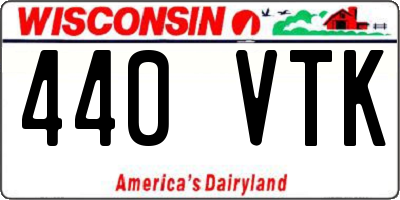 WI license plate 440VTK