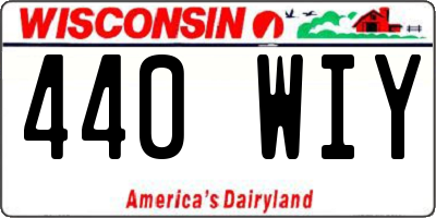 WI license plate 440WIY