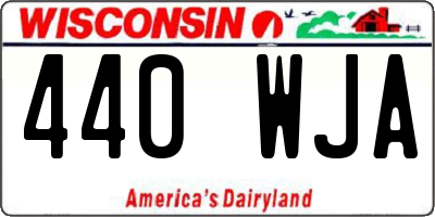 WI license plate 440WJA