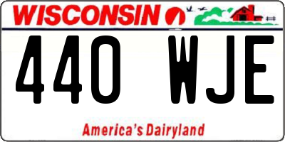 WI license plate 440WJE