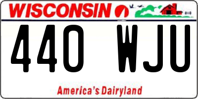WI license plate 440WJU
