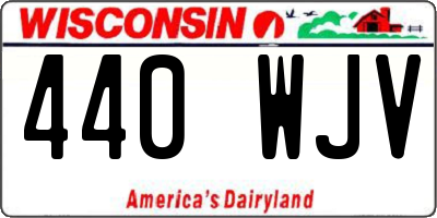 WI license plate 440WJV