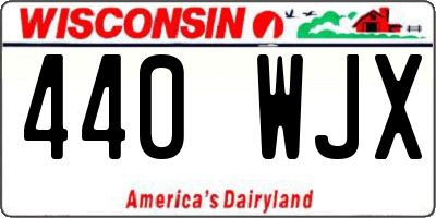 WI license plate 440WJX