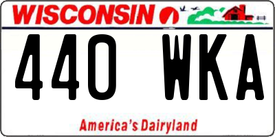 WI license plate 440WKA