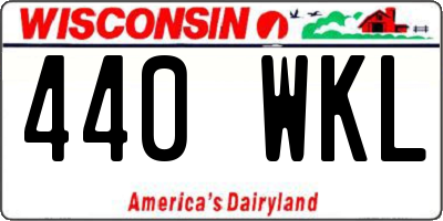 WI license plate 440WKL
