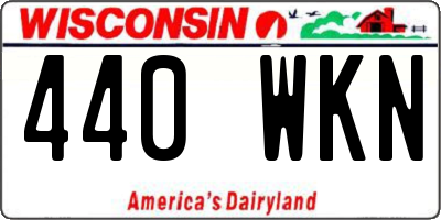 WI license plate 440WKN