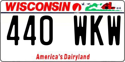 WI license plate 440WKW