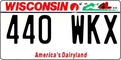 WI license plate 440WKX