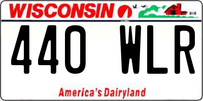 WI license plate 440WLR
