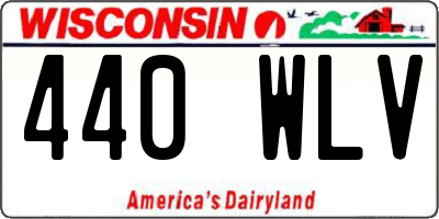 WI license plate 440WLV
