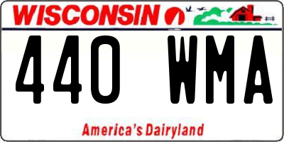 WI license plate 440WMA
