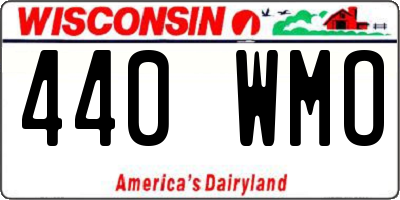 WI license plate 440WMO