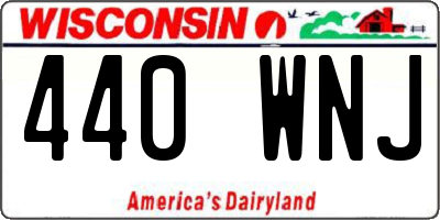 WI license plate 440WNJ