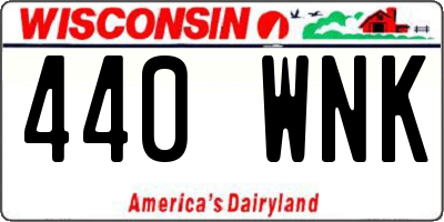 WI license plate 440WNK