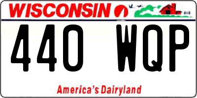 WI license plate 440WQP
