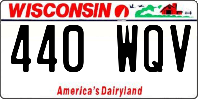 WI license plate 440WQV