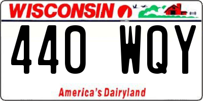 WI license plate 440WQY