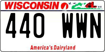 WI license plate 440WWN