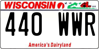 WI license plate 440WWR