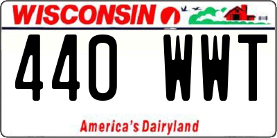 WI license plate 440WWT