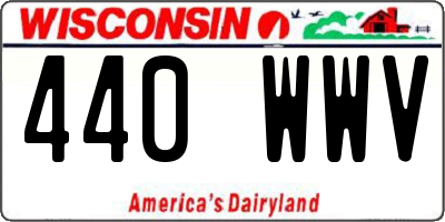 WI license plate 440WWV