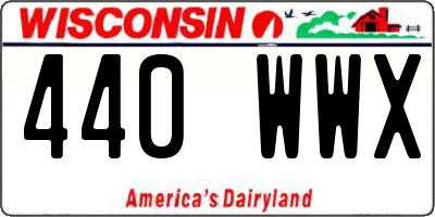 WI license plate 440WWX