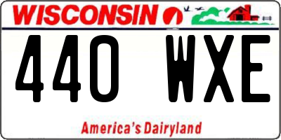 WI license plate 440WXE