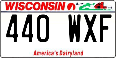 WI license plate 440WXF
