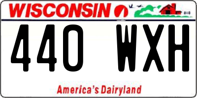 WI license plate 440WXH