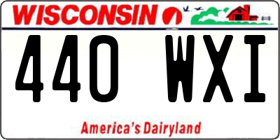 WI license plate 440WXI