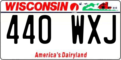 WI license plate 440WXJ
