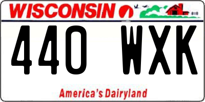 WI license plate 440WXK