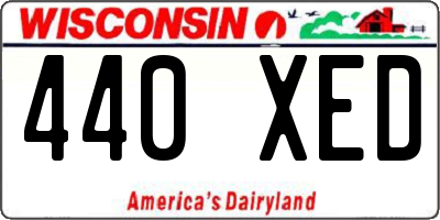 WI license plate 440XED