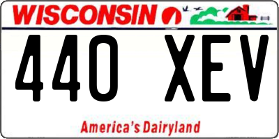 WI license plate 440XEV